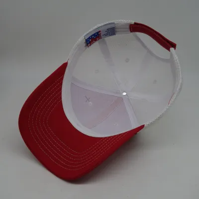 Plain cap red and white