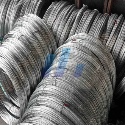 Galvanized steel wire for stay wire used for power transmission line