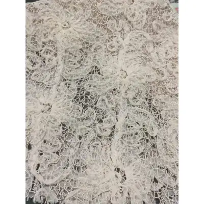 THICK CORD EMBROIDERY LACE WITH APPLIQUE