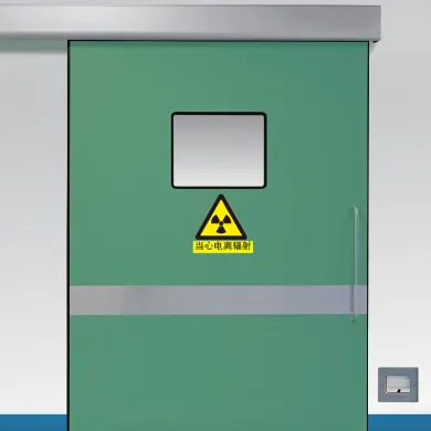 Raio X do hospital que protege a porta automática