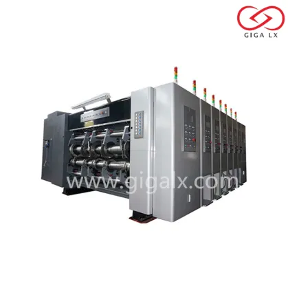 Máquina de impresión de cartón de alimentación de línea de producción de cajas corrugadas de alta velocidad GIGA LX