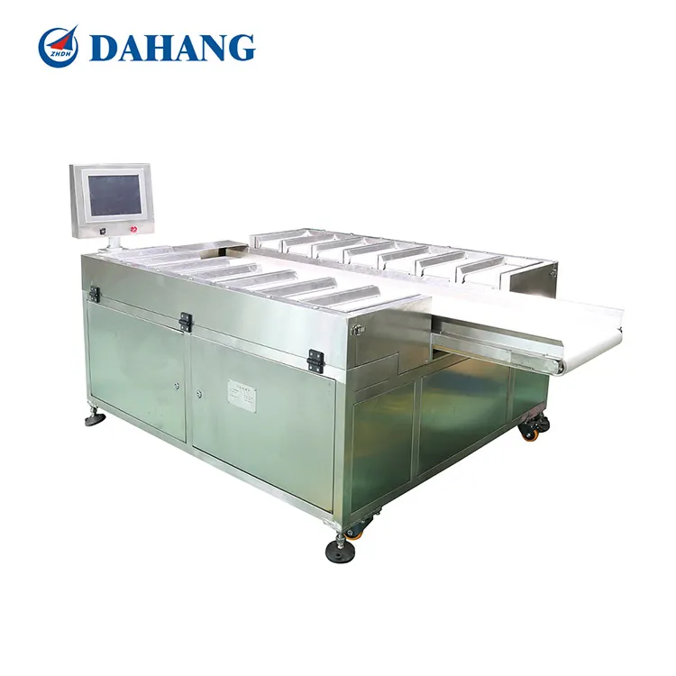 Máquina dosificadora de pesas semi-automática para filetes de pescado