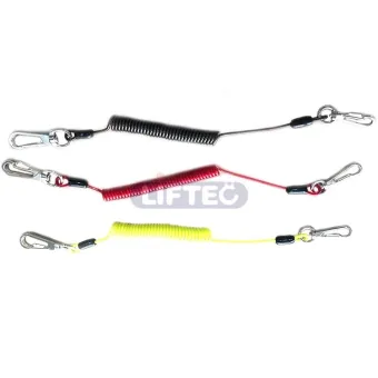 Spring Coil Cable Lanyard with Stainless Reef Hook