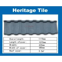 PT屋顶-100％出口的石材涂层金属钢瓦