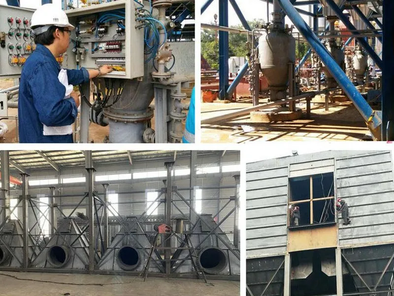 Coletor de pó da caldeira da usina da Indonésia e projeto de sistema de transporte pneumático compatível