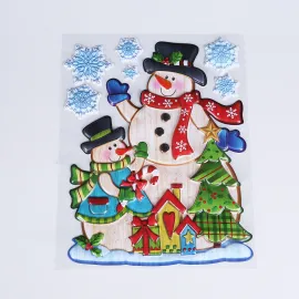 PVC Puffy Pop up Christmas Sticker For Wall, Window, Home Decorations
