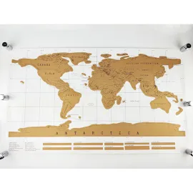 Gold Scratch off World Map