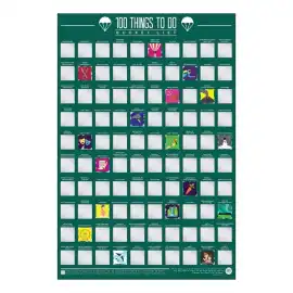100 Things to Do Bucket list Scratch off Poster Chart