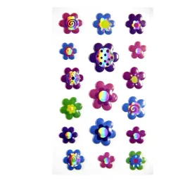 Flower Holographic Puffy Sticker