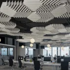 Panneau acoustique en feutre pour plafond pour solution d'espace public