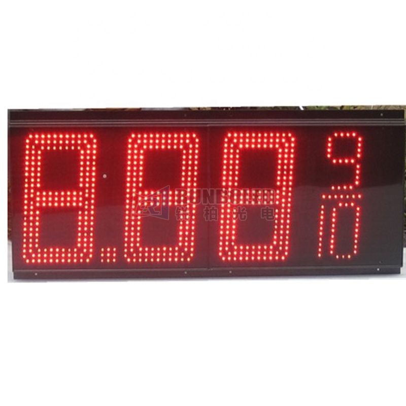 Tableau numérique simple essence blanc / vert / bleu / rouge / jaune avec panneau de prix de gaz LED 6 '' / 8 '' / 10 '' / 12 '' / 16 '' / 18 '' / 20 '' / 24 '' pour la publicité des stations-service
