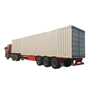 LUEN 20/40ft Tri-axle Box Cargo Truck Semi Trailer