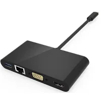 Hub USB-C 4 ports UC0903  Dual Display HDMI + VGA