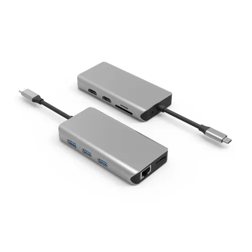 UC0211  10 Ports USB-C Hub Triple Display HDMI + HDMI + DP