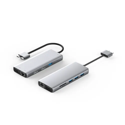 UC3301A  12 Ports Dual USB-C Hub MST  for MacBook only and Triple Display HDMI + HDMI + VGA