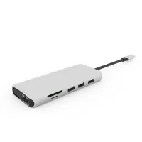 Hub USB-C 12 ports UC3306   Triple Display  HDMI + HDMI + VGA