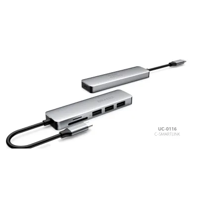 UC0116A USB-C-Hub mit 6 Anschlüssen (4K60HZ)