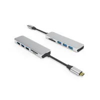UC0116A USB-C-Hub mit 6 Anschlüssen (4K60HZ)