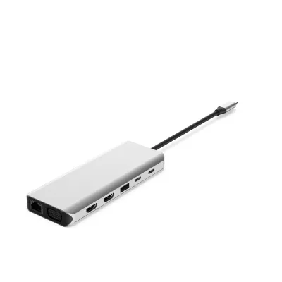 Hub USB-C 14 ports UC0218  Triple Display  HDMI + HDMI + VGA