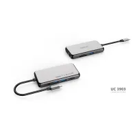 UC3903 USB-C-Hub mit 10 Anschlüssen   Dual Display HDMI + VGA