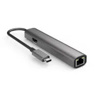 UC4301 6 Ports Schlanker USB-C-Hub mit USB-Ethernet-HDMI und Kartenleser