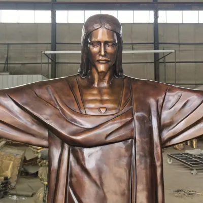Lebensgroße Bronze Jesus Statue Christus der Erlöser