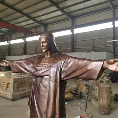 Estatua de Jesús de bronce de tamaño natural Cristo Redentor