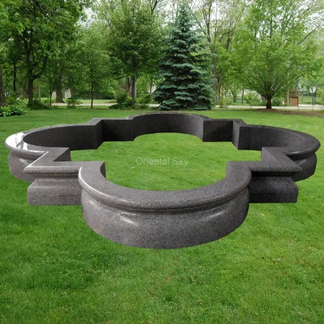 Grande bordo per fontana in pietra di granito per giardino