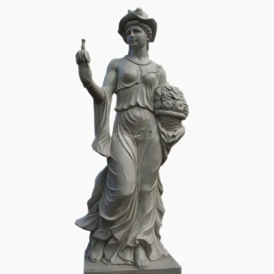 Alte Italien weiße Marmor Dame Statue Stein Frau Skulptur