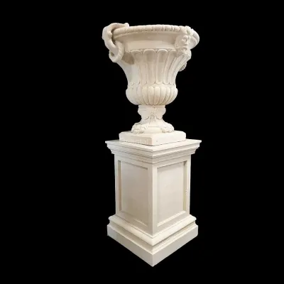Vaso da giardino in pietra di marmo di grandi dimensioni per esterni