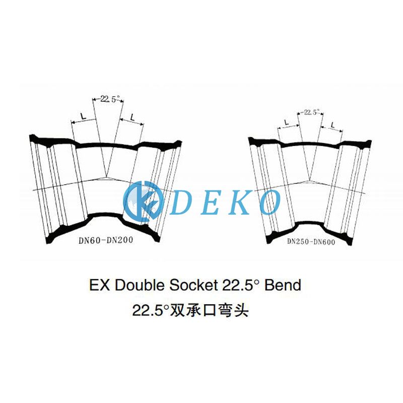 EX Double Socket Bend 22,5 °
