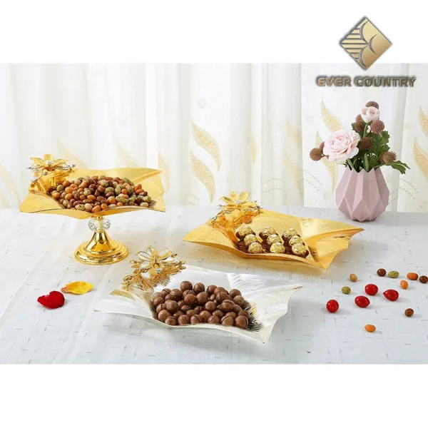 Assiettes de chocolat décorées