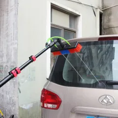 Cepillo de limpieza de ventanas con sistema de poste alimentado por agua de fibra de carbono