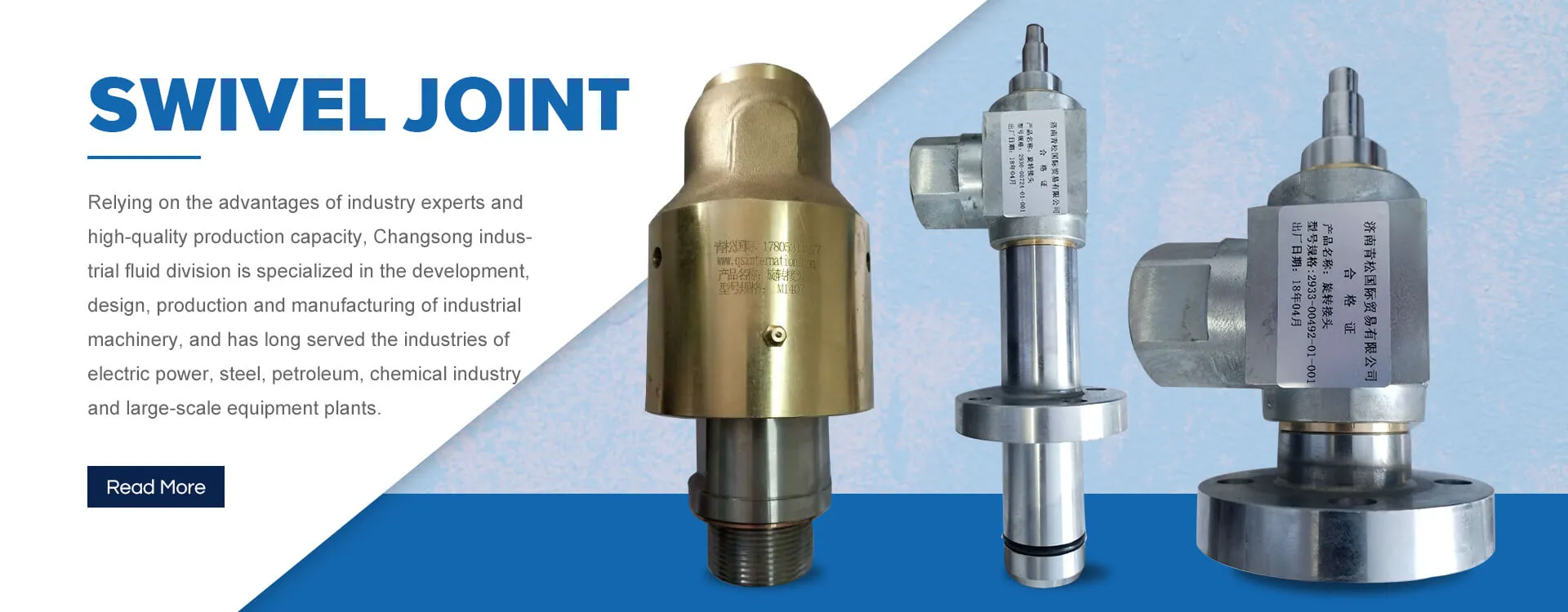 Hydraulic Fittings, Rotary Joints