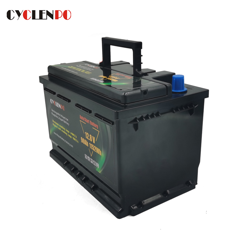 Producentforsyning 12V 90Ah Lifepo4 krumtapbatteri til bilindustrien