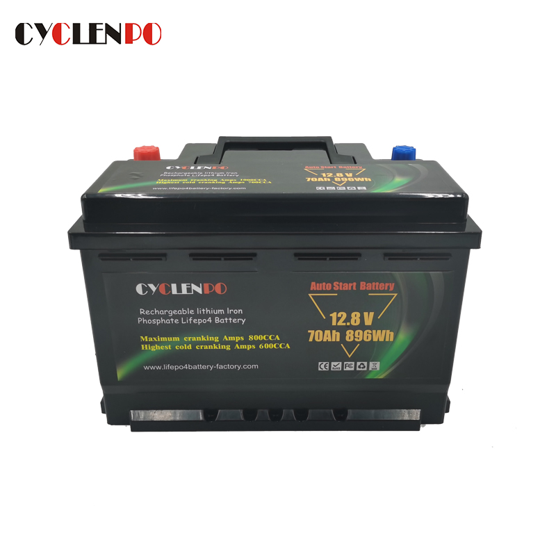Auto Start LiFePO4 Lithium Ion 12V 70Ah Battery Pack