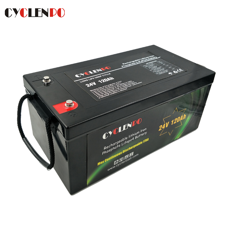 Kina Batterifabrik Lifepo4 Lithium-batteri 24 Volt 120Ah