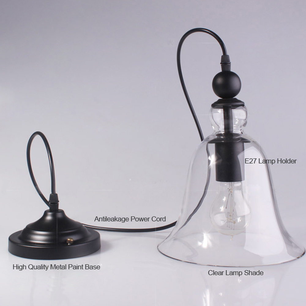 Handgeblasen dekorative glockenförmige Glaslampenschirme