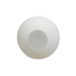 Blown Opal White Round Glass Shade For Lamp