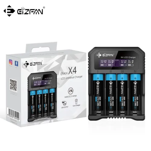 Efan Unique X4, Battery Charger, 18650 Charger, display LCD fornitori di ricarica universale