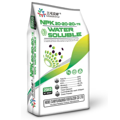 NPK 20-20-20+TE Fertilizante hidrosoluble para riego