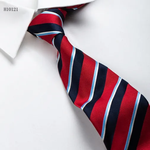 Klassieke ontwerpen 100% polyester rode heren stropdassen