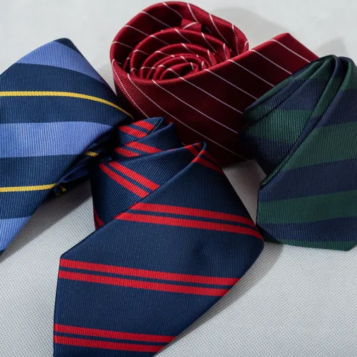 Cheap New Design Business Stripe Polyester Tie Mens Necktie