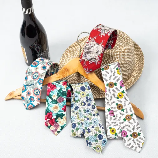 Blumenmode Designs 100% Baumwolle Hochzeit Krawatten für Männer
