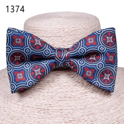 Silk like digital cheapest print bow tie imitated silk fabric bow ties for men wholesale