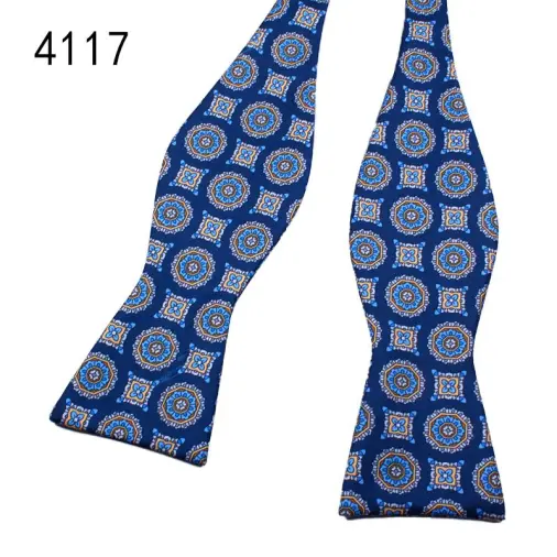 Wholesale hot sale online polyester self tie bow printed bowties for men
