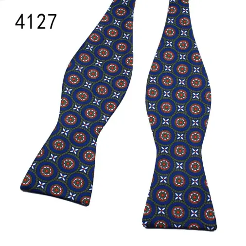 Wholesale hot sale online polyester self tie bow printed bowties for men