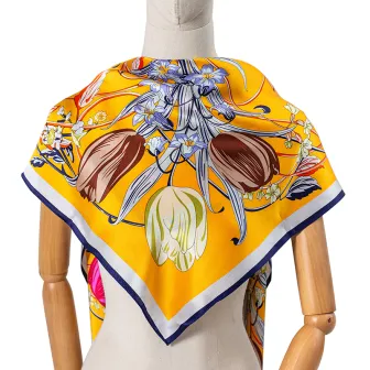 Bufanda con estampado de seda de últimos diseños de moda