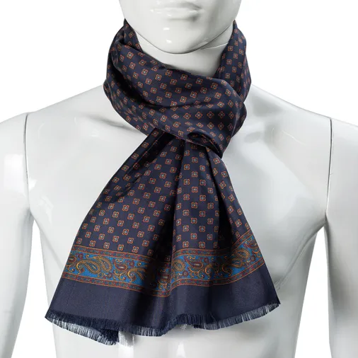 Aangepaste nieuwste ontwerpen lange zijden sjaal voor mannen