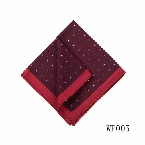 Fashion winter wool pocket square luxury printed pocket